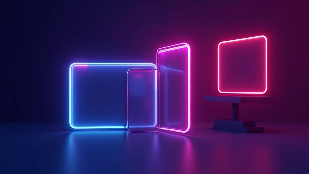 Portfolio designera s okrajovými zářivými efekty