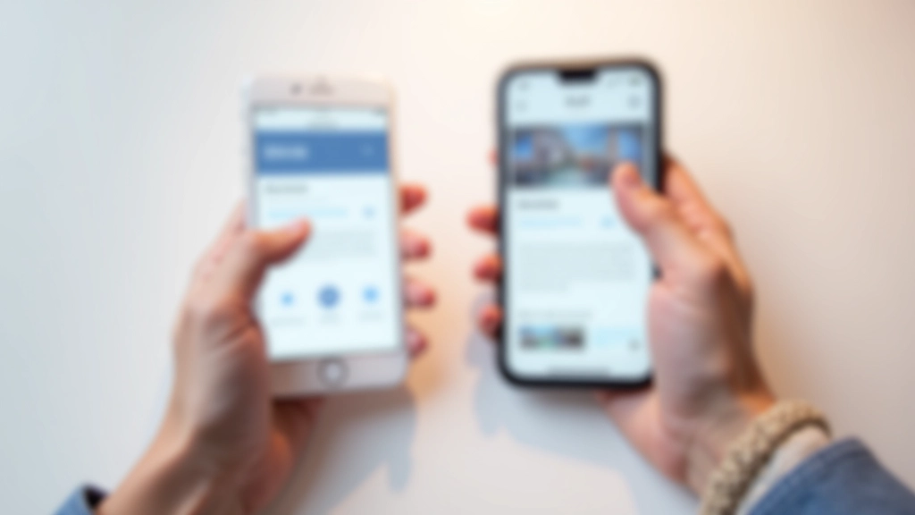 Ruce držící smartphone a tablet, uživatel pracuje s dotykovou kartou, mobilní zařízení na stole s jasným zobrazením interakce